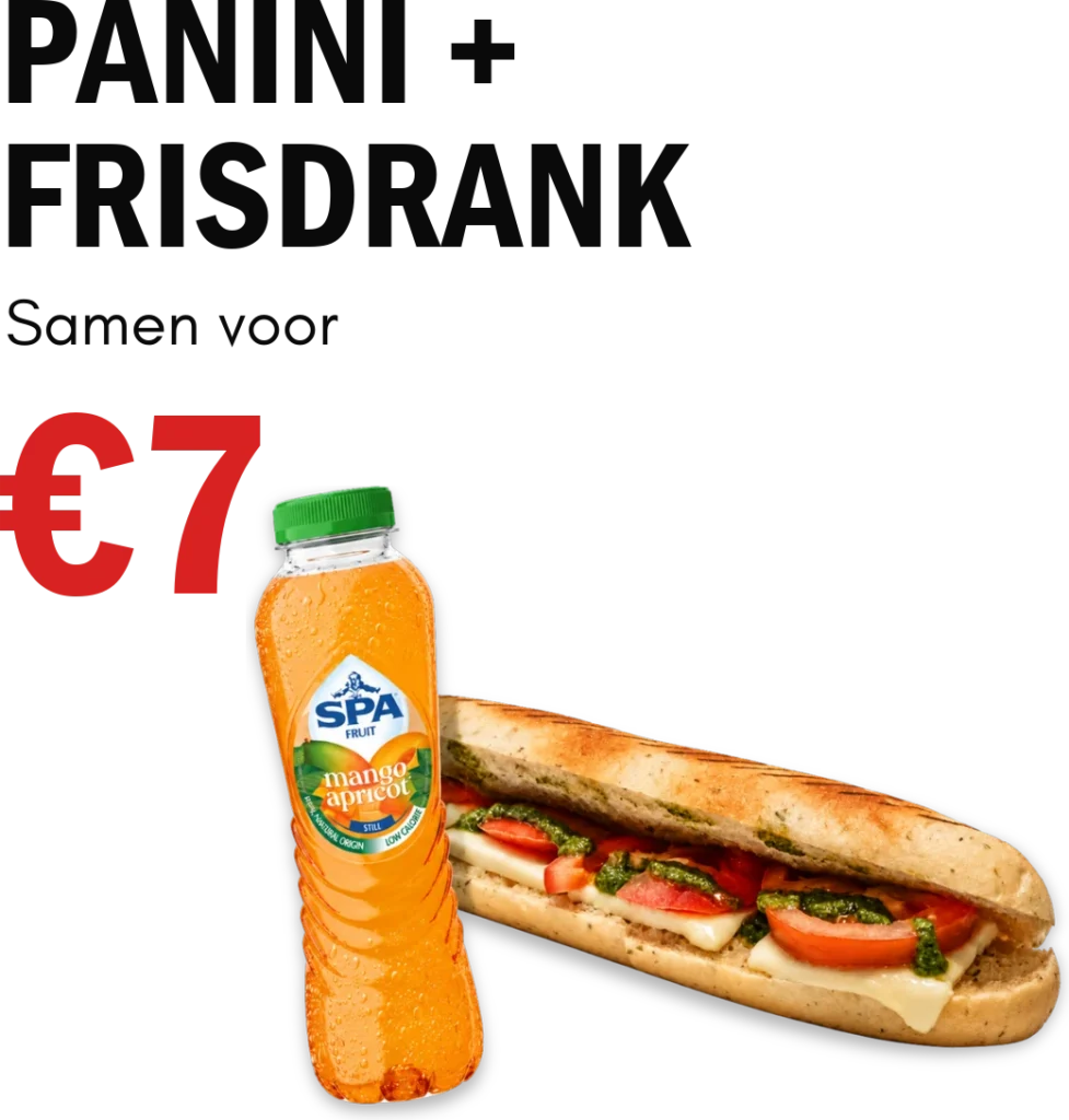 Meal deal in Herk-de-Stad: panini met frisdrank samen voor 7 €
